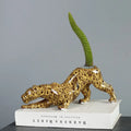 Ceramic animal flowerpot leopard garden plant decor