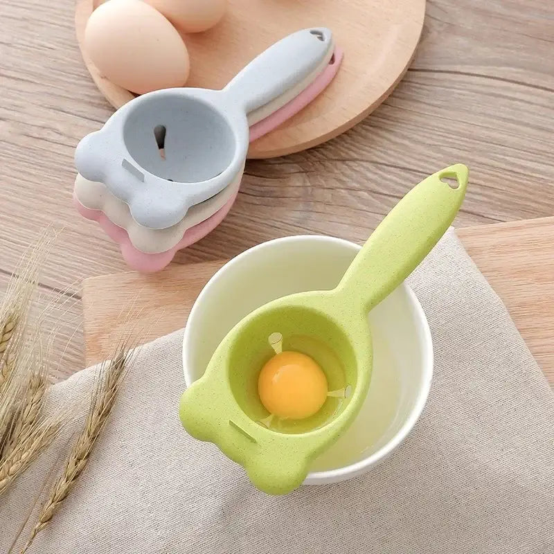 Ceramic blue & white bear boiled eggs holder separator kitchen tool