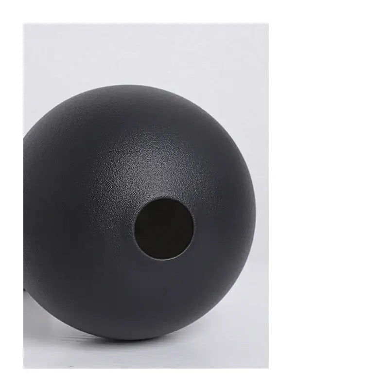 Ceramic Round Vase Black White