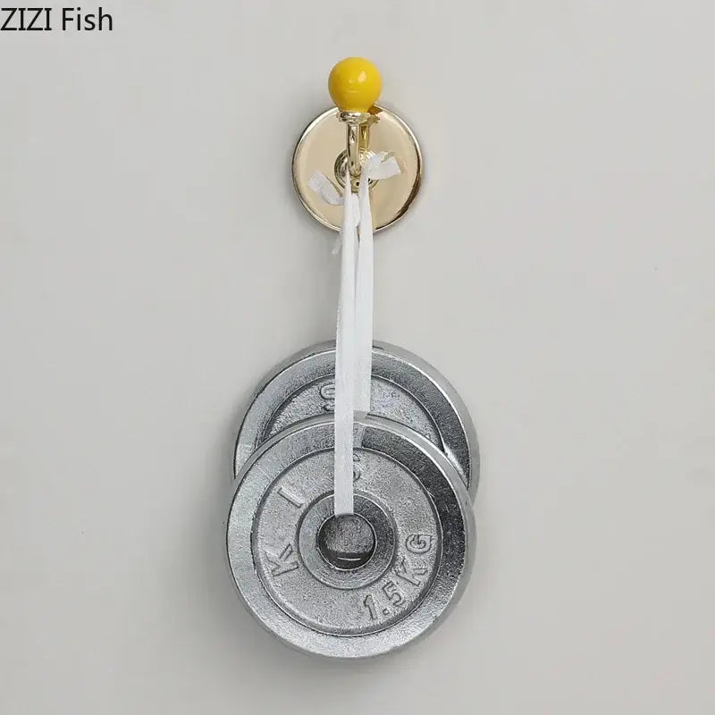 Ceramic yellow blue & red wall hooks storage organizer bedroom