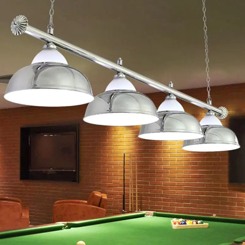 Chrome stainless steel billiard light game room ceiling lamp