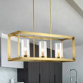 Colonial gold metal cage island ceiling light kitchen chandelier