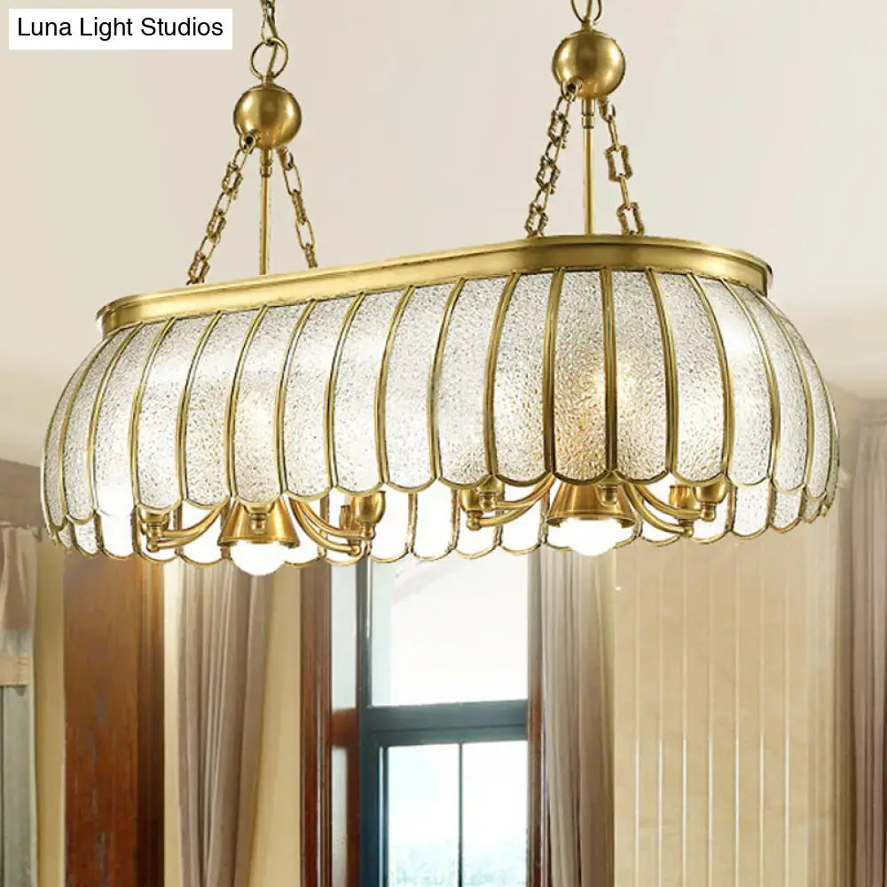 Colonial style gold bubble glass pendant ceiling light for kitchen