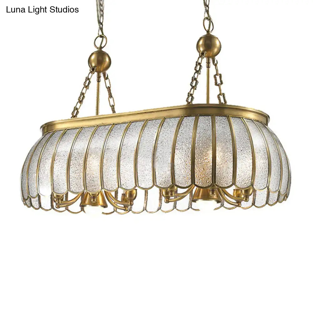 Colonial style gold bubble glass pendant ceiling light for kitchen