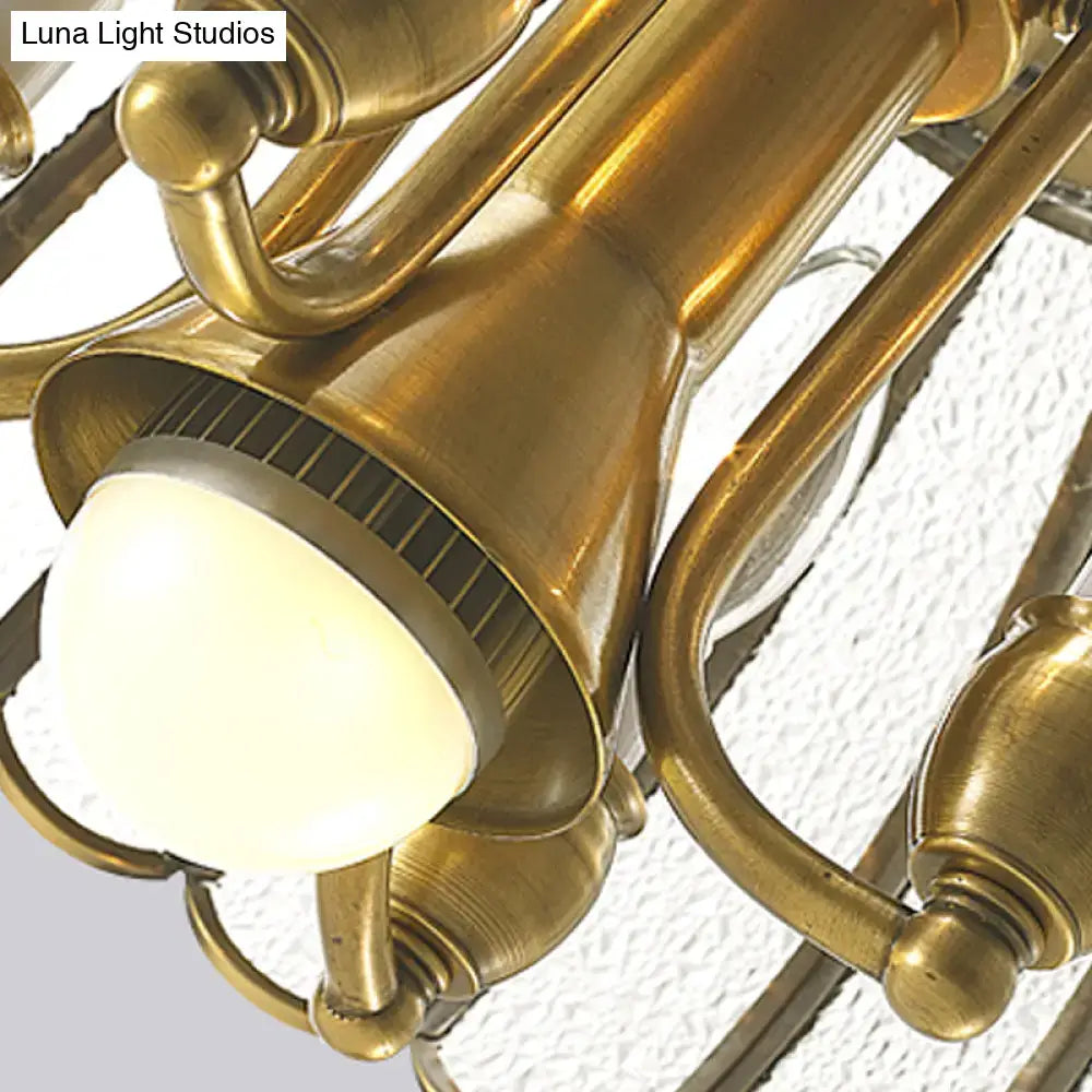 Colonial style gold bubble glass pendant ceiling light for kitchen