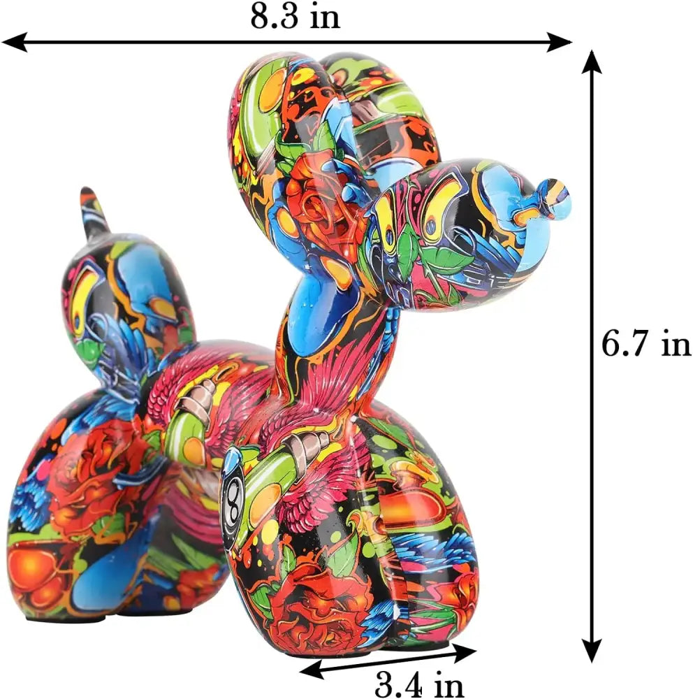Colorful balloon dog statue – living room glossy art decor