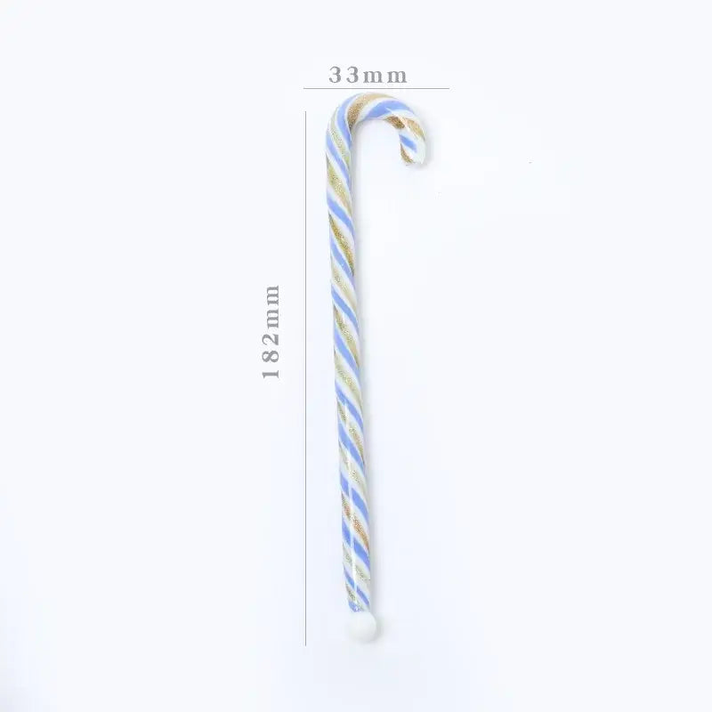 Colorful christmas long handle candy cane glass stirring stick kitchen