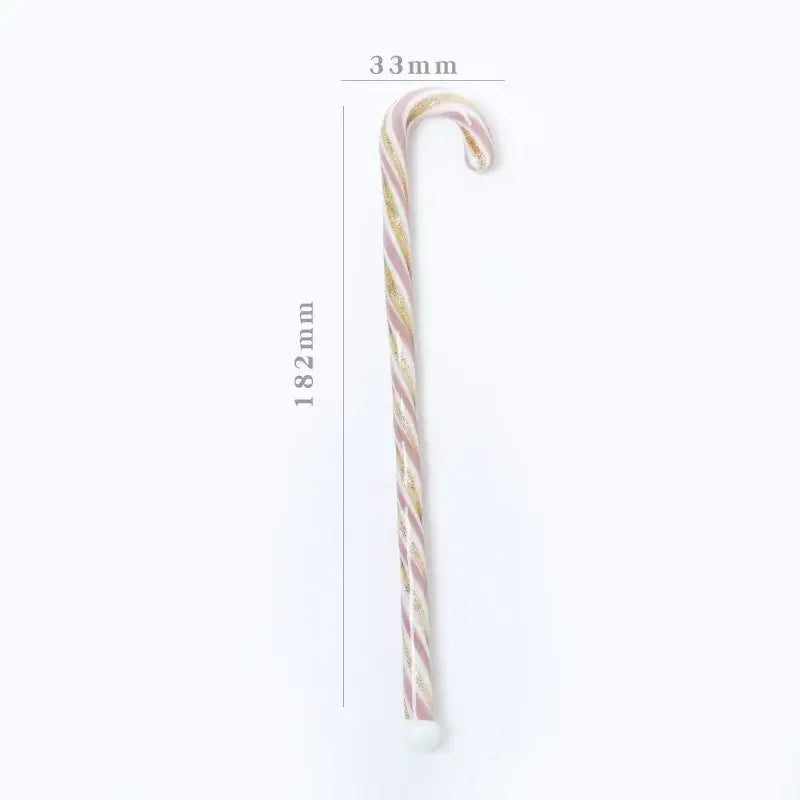 Colorful christmas long handle candy cane glass stirring stick kitchen