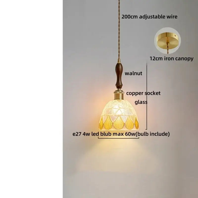Colorful glass shell led pendant lamp dining room mosaic lighting
