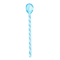 Colorful glass stirring spoon set for kitchen and dining room