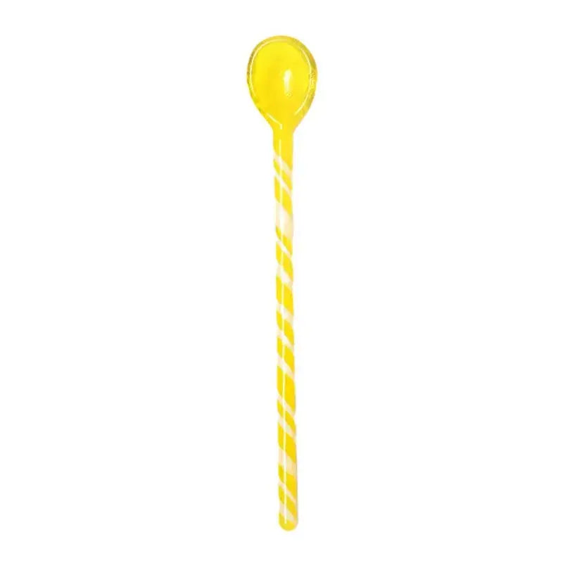 Colorful glass stirring spoon set for kitchen and dining room