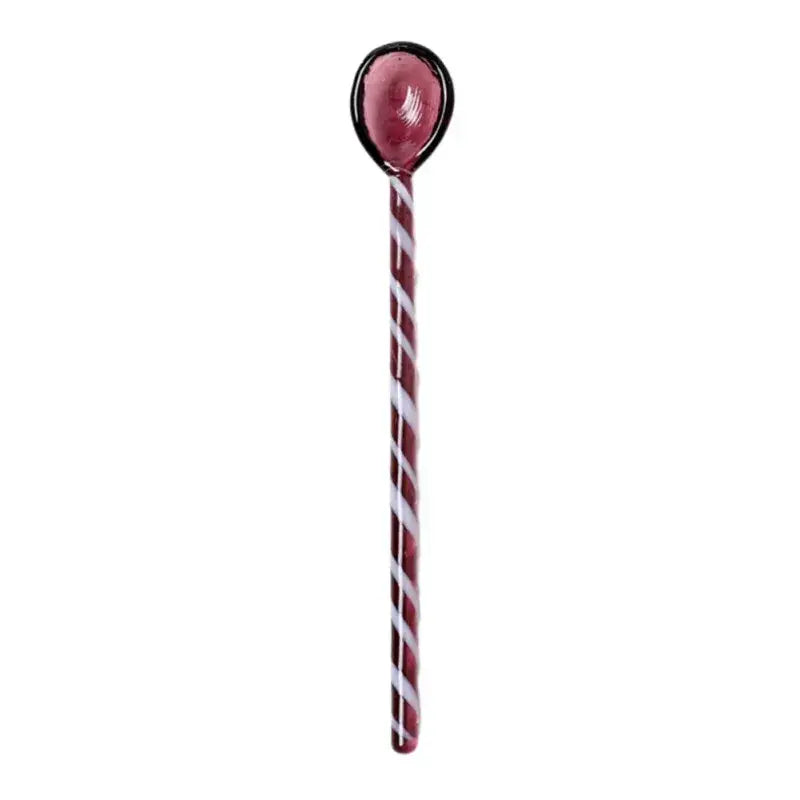 Colorful glass stirring spoon set for kitchen and dining room