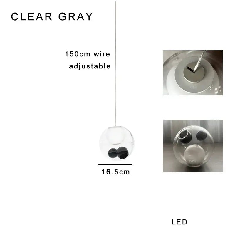 Colorful glaze glass pendant lights nursery bubble glass decor