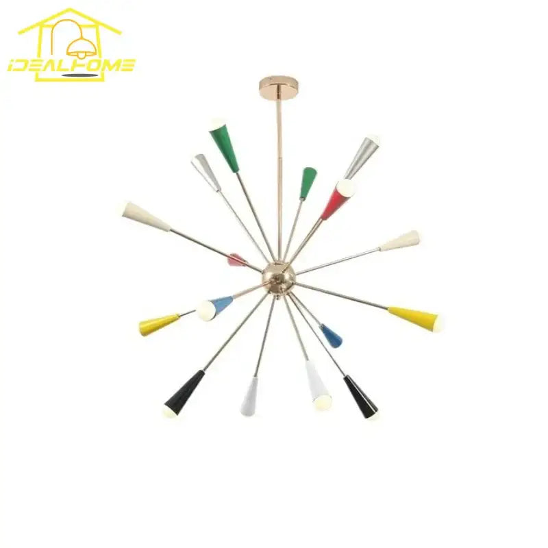Colorful led molecular chandeliers for living room artful lighting