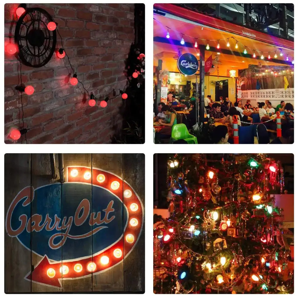 Colorful led string light shatterproof globe bulbs bedroom 10 pack