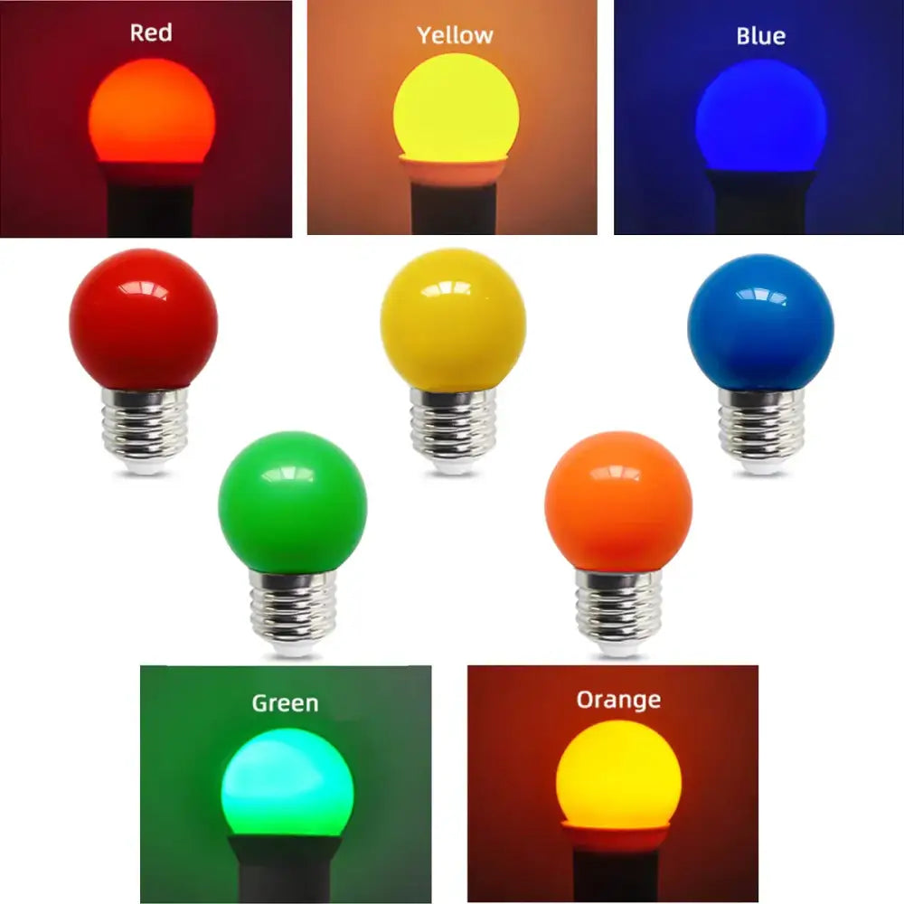Colorful led string light shatterproof globe bulbs bedroom 10 pack