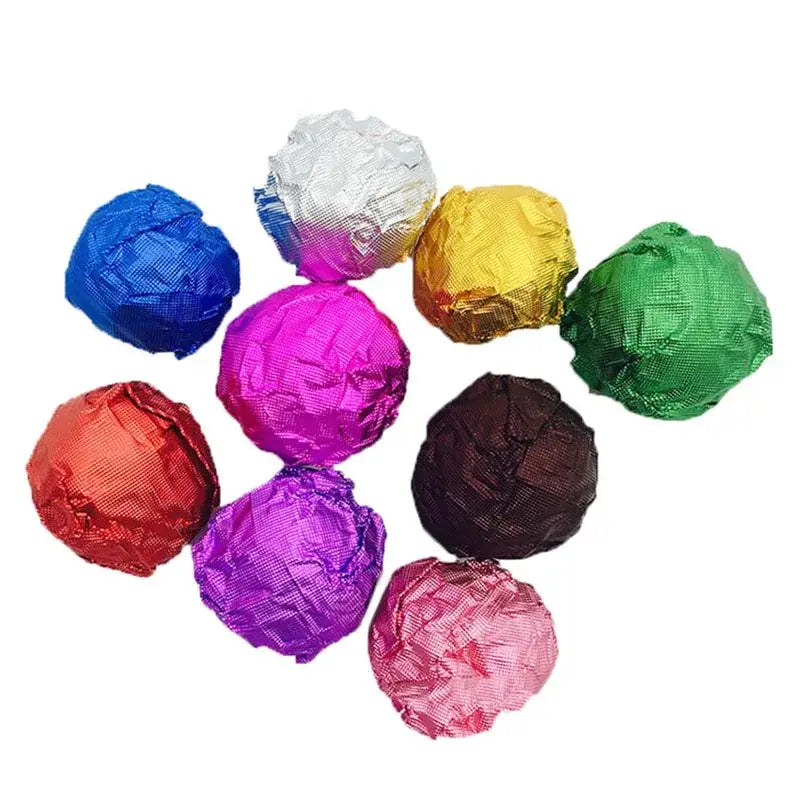Colorful tinfoils 8x8cm for kitchen candy and chocolate wrapping