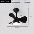 Colorful white ceiling fan light – bedroom smart dimming fan