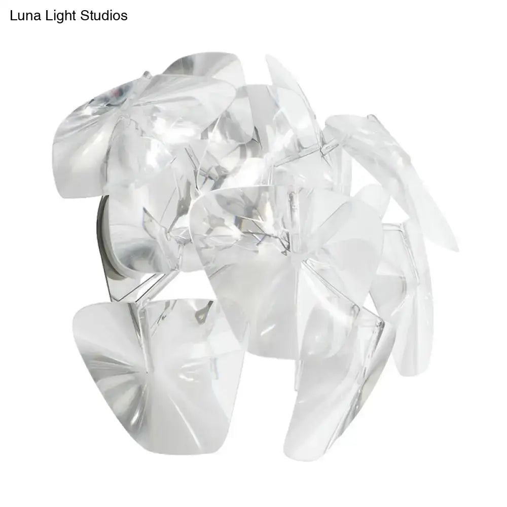 Contemporary acrylic single head sconce light fixture for dining room