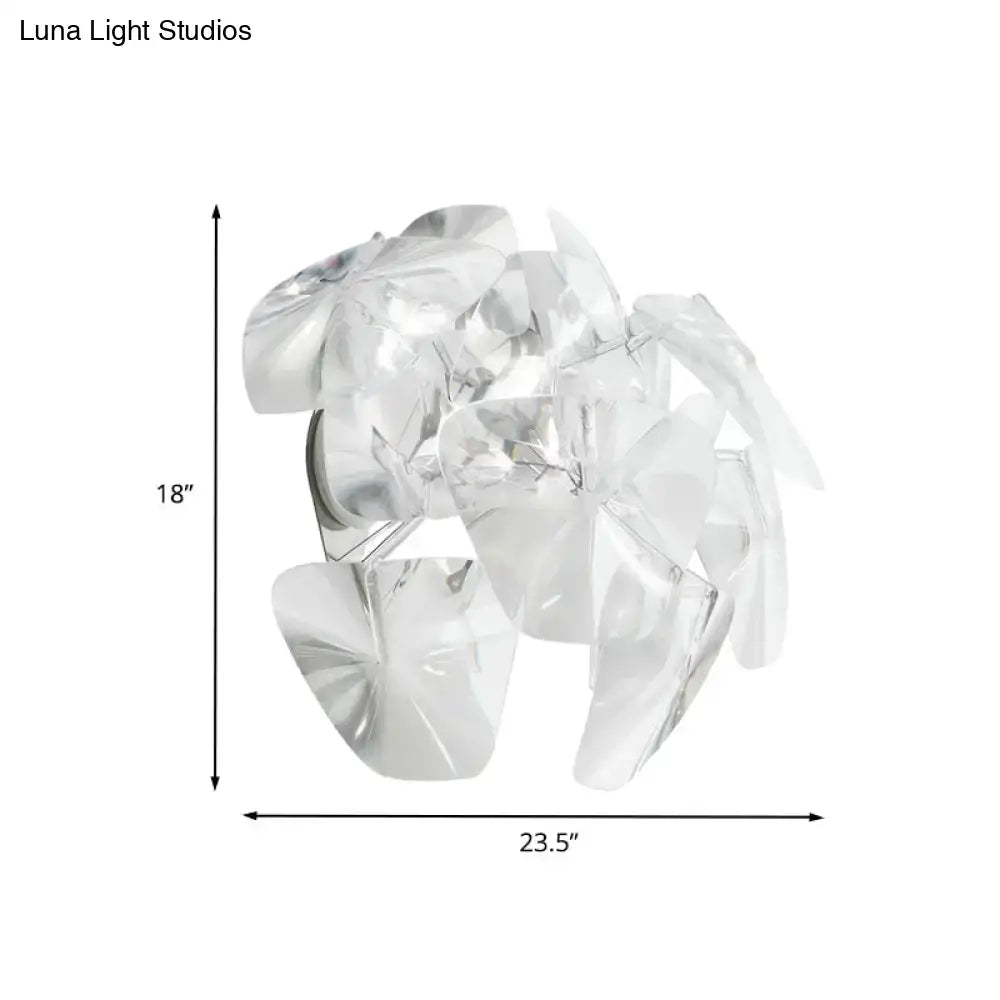 Contemporary acrylic single head sconce light fixture for dining room