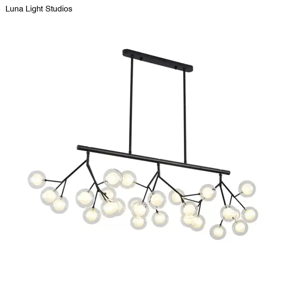 Contemporary black bubbles island lighting for dining room