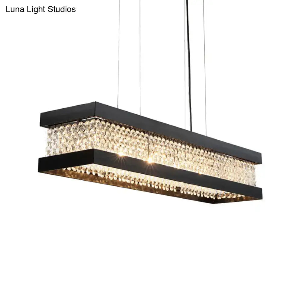 Contemporary black & gold crystal island pendant lighting kitchen