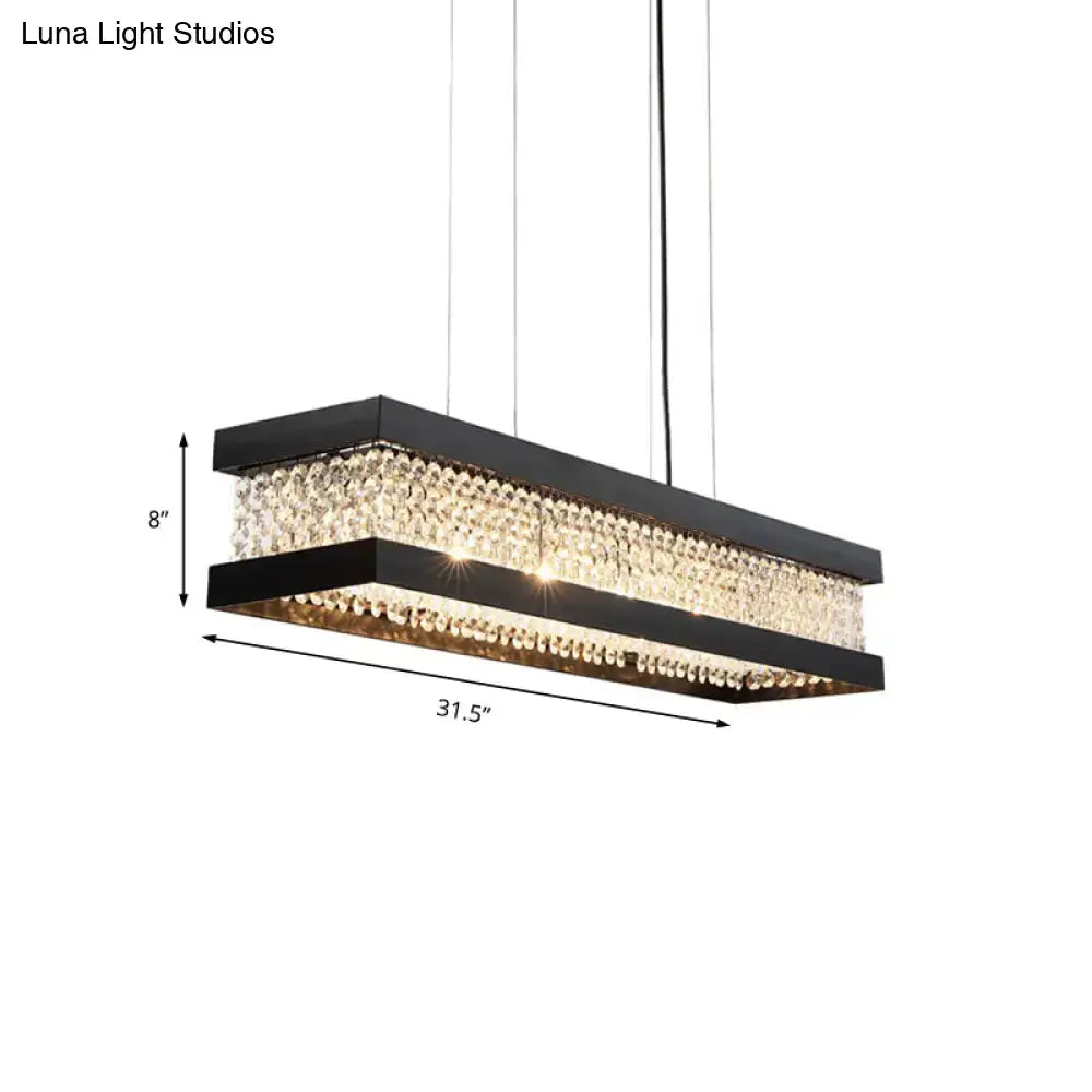 Contemporary black & gold crystal island pendant lighting kitchen