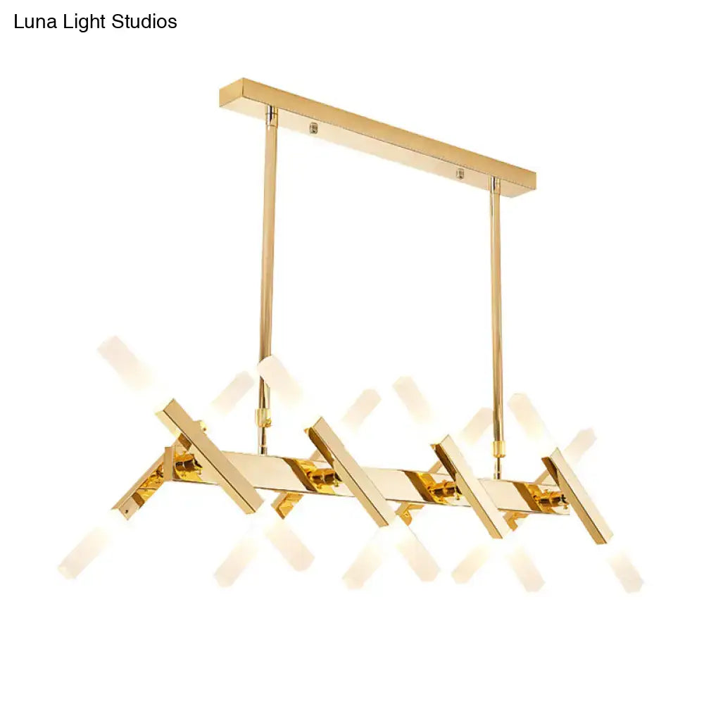 Contemporary black & gold island pendant light – living room chandelier