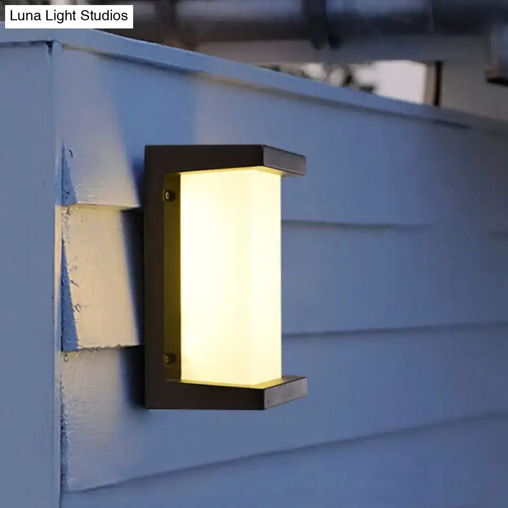 Contemporary black led wall lamp courtyard flush mount sconce