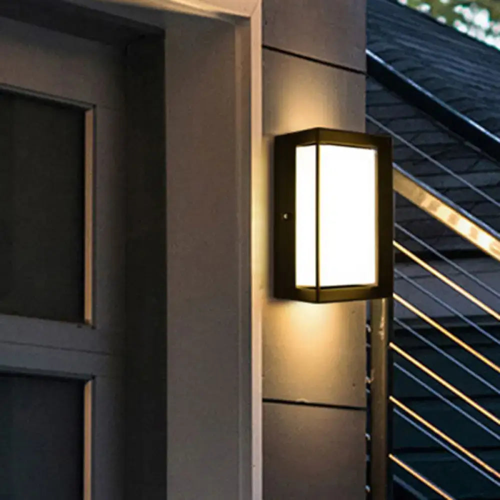 Contemporary black led wall lamp courtyard flush mount sconce