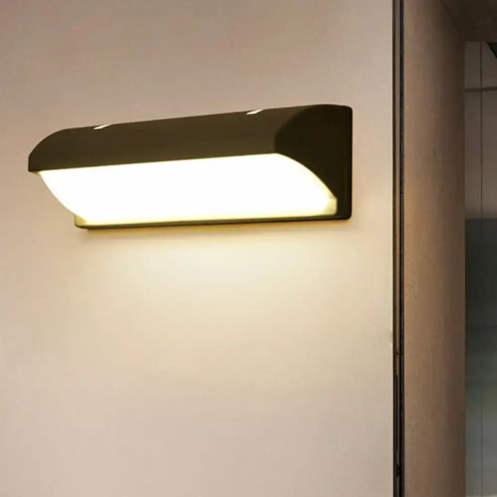 Contemporary black led wall lamp courtyard flush mount sconce
