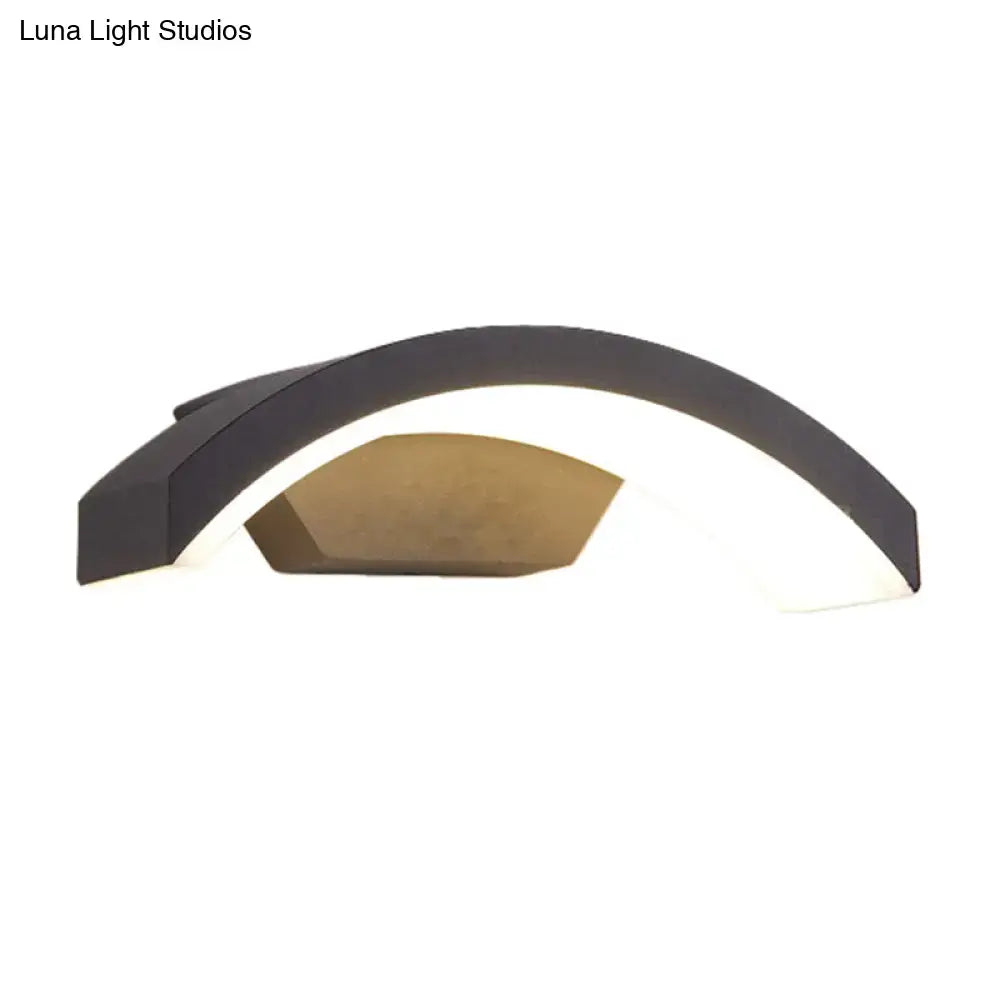 Contemporary black led wall lamp courtyard flush mount sconce