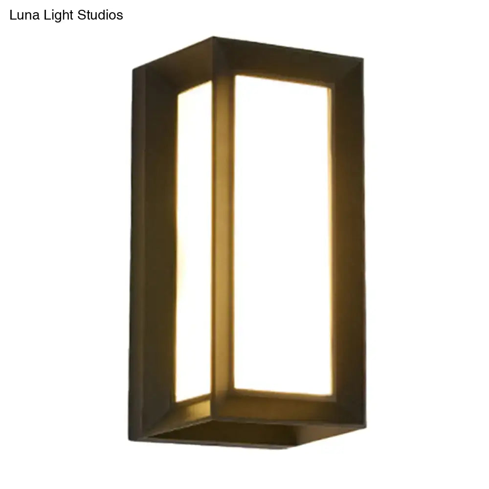 Contemporary black led wall lamp courtyard flush mount sconce