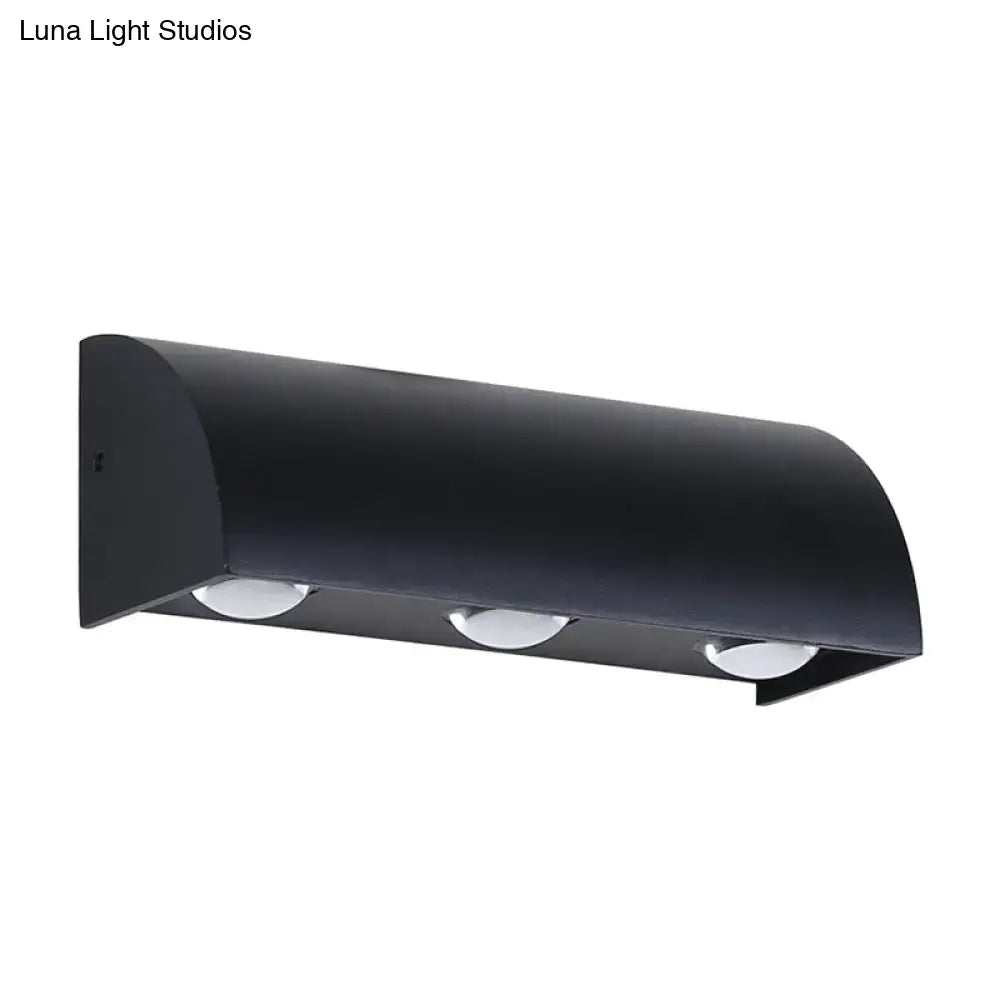 Contemporary black metal shade flush mount wall sconce – living room