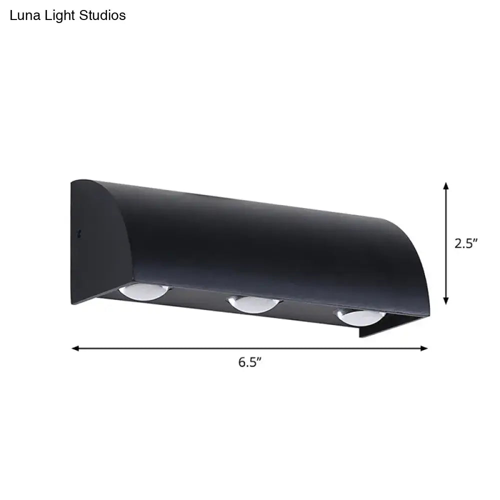 Contemporary black metal shade flush mount wall sconce – living room