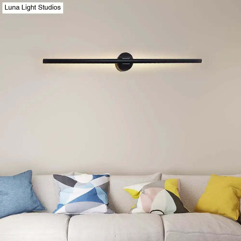 Contemporary black slim wall light – bedroom natural light fixture