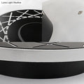 Contemporary black & white geometric wall lamp for living room