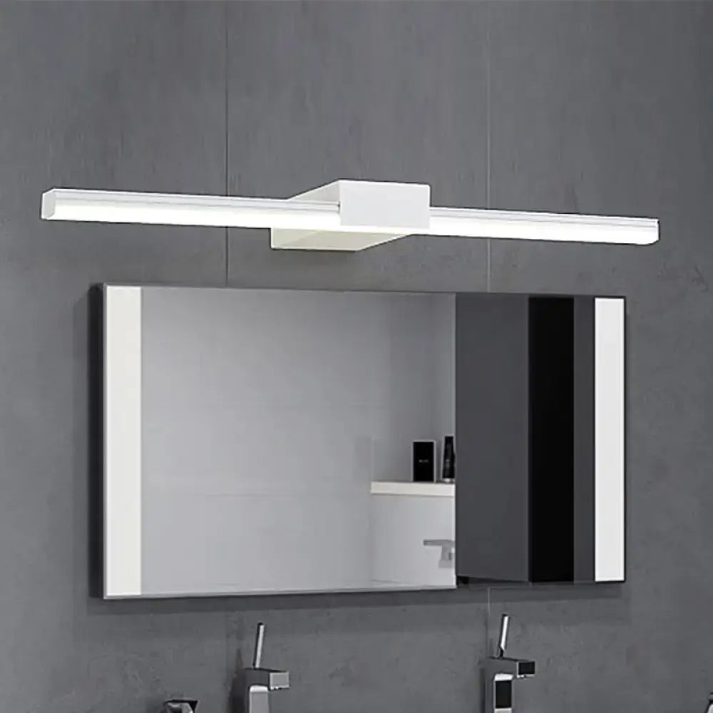 Contemporary black & white linear led wall light bathroom fixture