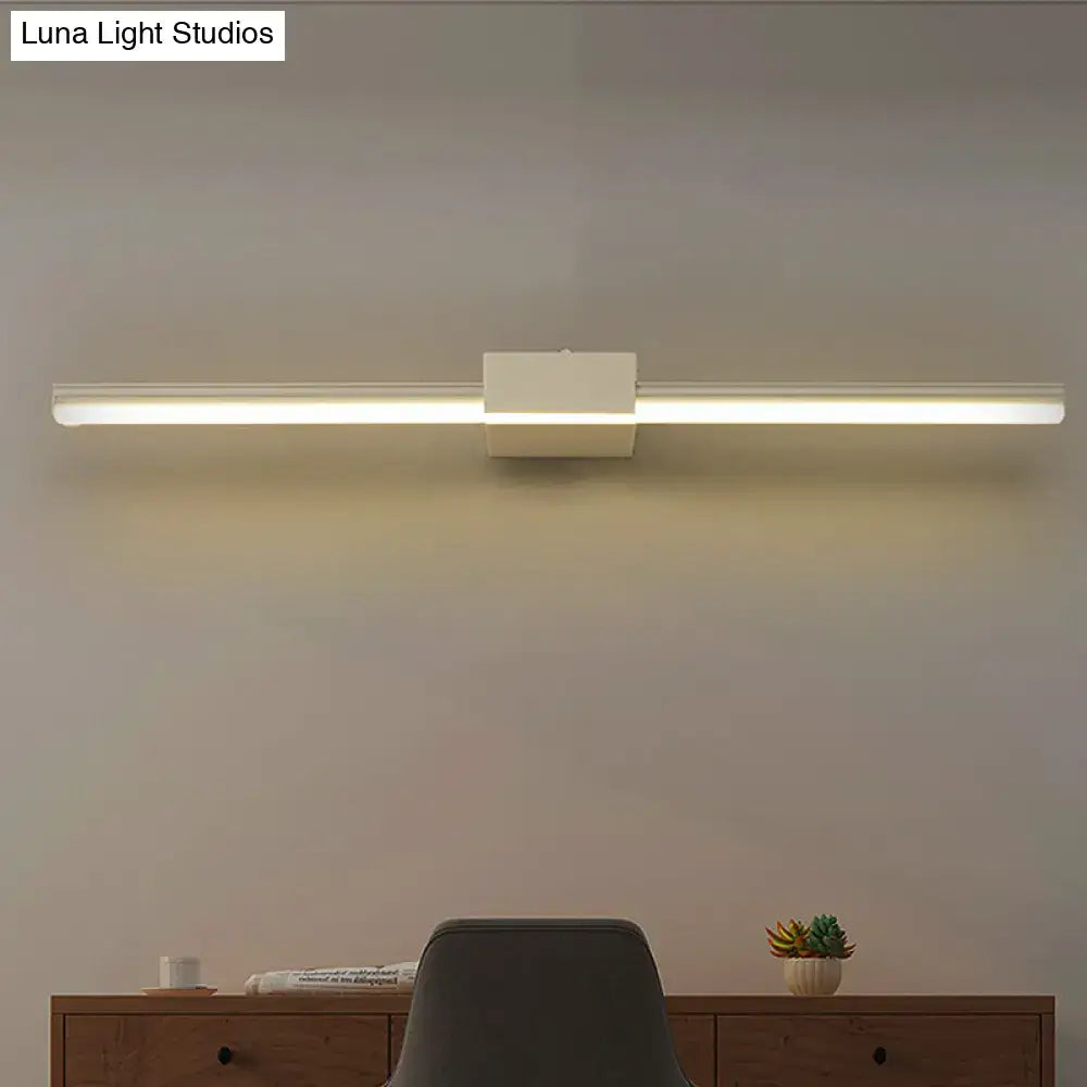 Contemporary black & white linear led wall light bathroom fixture
