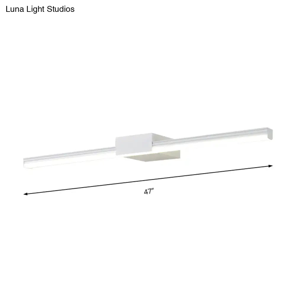 Contemporary black & white linear led wall light bathroom fixture