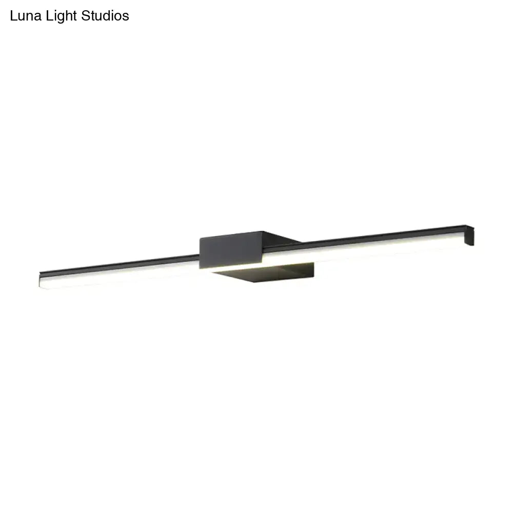 Contemporary black & white linear led wall light bathroom fixture