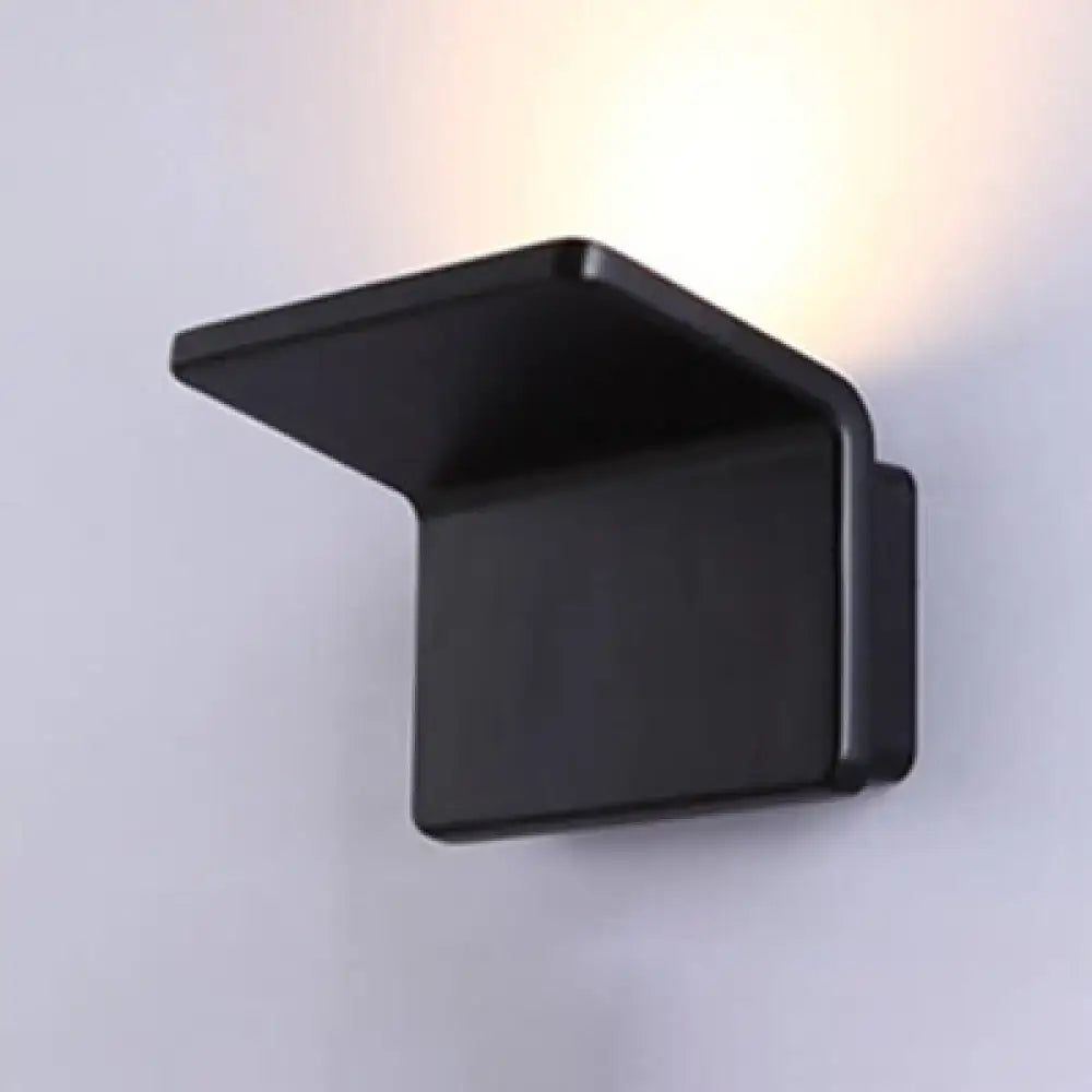 Contemporary black & white slatted led wall lamp – living room sconce