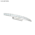 Contemporary bow shaped crystal silver vanity lighting bathroom sconce