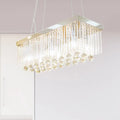 Contemporary chrome island light fixture dining room crystal chandelier