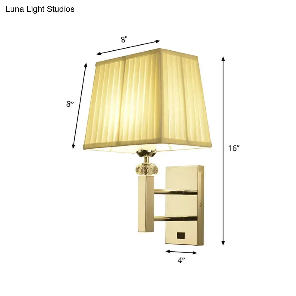 Contemporary chrome led light fixture with spot light bedroom sconce