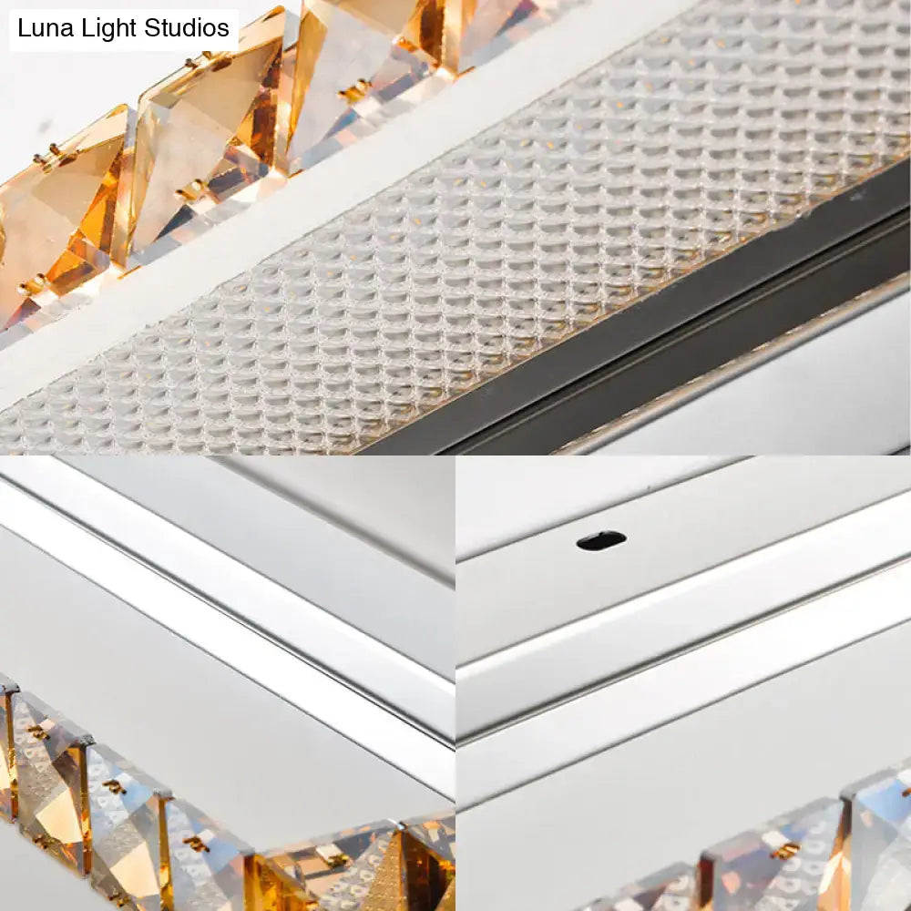 Contemporary crystal gold wall sconce bathroom warm white led light