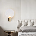 Contemporary gold bubble glass wall lamp bedroom sconce