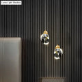 Contemporary gold crystal stone pendant light fixture dining room
