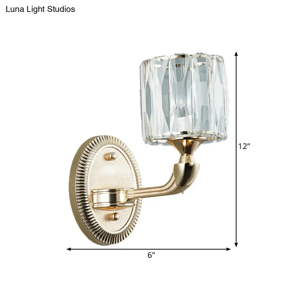 Contemporary gold crystal wall lamp living room light type