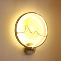 Contemporary jade and gold ring wall lamp bedroom sconce